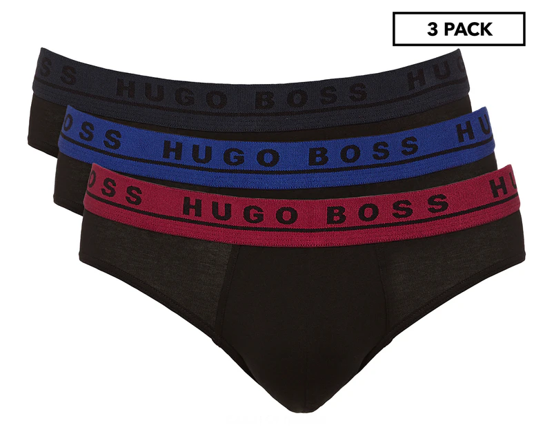 Hugo Boss Men's Cotton Stretch Mini/Brief 3-Pack - Multi