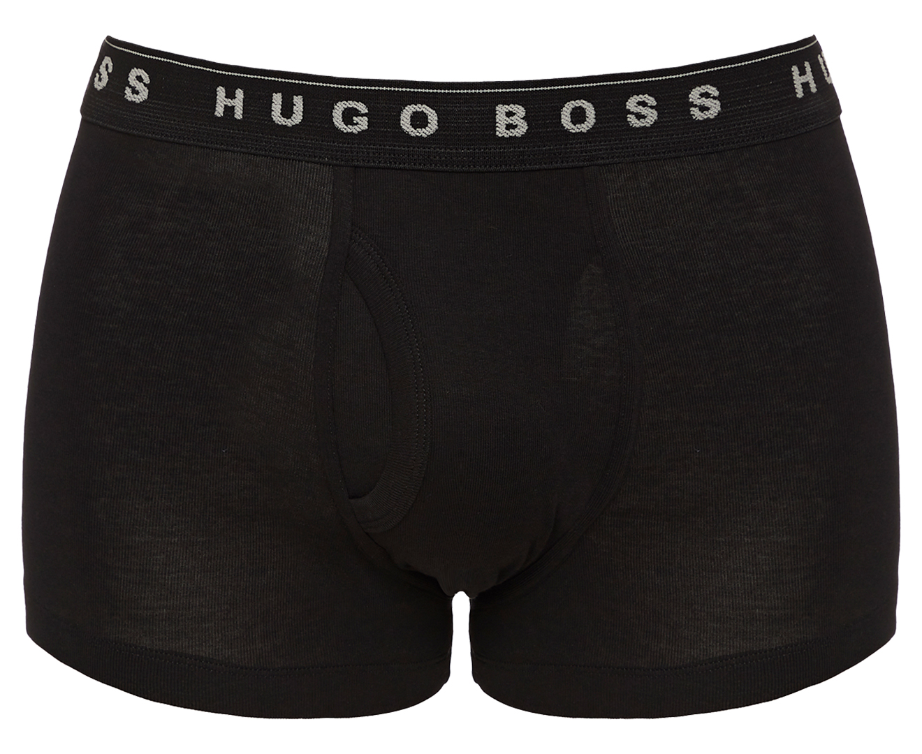 Hugo Boss Men's Pure Cotton Fine Rib Boxer/Trunk 5-Pack - Black | Catch ...