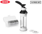 OXO 14-Piece Good Grips Stainless Steel Cookie Press Set