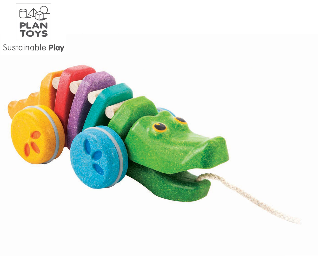 Plan Toys Rainbow Alligator Kids/Childrens Interactive Play Fun Toy Playset 12M+