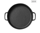 SOGA Cast Iron 30cm Frying Pan Skillet Non-stick Coating Steak Sizzle Platter