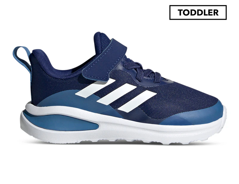 Adidas Toddler Fortarun Elastic Lace Wide Fit Running Shoes - Victory Blue/White