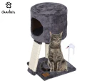 Charlie's 45cm Cat Tree Cubby w/ Scratching Slope - Charcoal