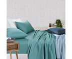 Amsons Sheet Set Fitted & Flat Sheet With Pillowcases Mint Green