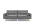Artiss Hannah 2-in-1 Sofa Bed Loungh Couch - Light Grey