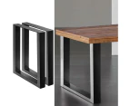 Artiss 2x Coffee Dining Steel Table Legs Industrial Vintage Bench Metal Box Shape 710MM