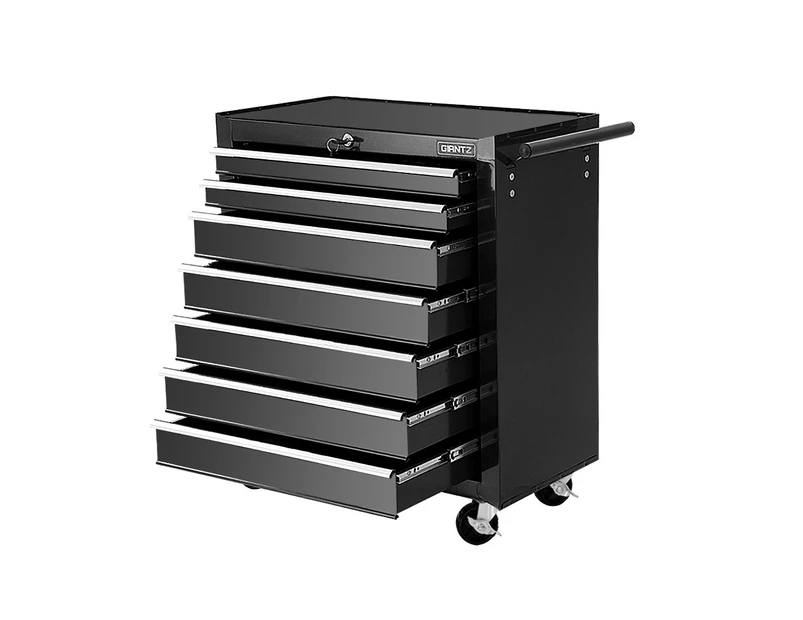 Giantz 7 Drawer Tool Box Cabinet Chest Storage Toolbox Garage Organiser Black