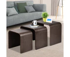 Artiss Coffee Table Nesting Set Of 3 Wood Side Table