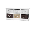 Artiss Shoe Cabinet Bench Shoe Storage 6 Drawers Chest Box Shelf