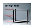 Artiss 2x Coffee Dining Steel Table Legs Industrial Vintage Bench Metal Box Shape 710MM