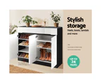 Artiss 120cm High Gloss Shoe Cabinet Shoes Storage Cupboard