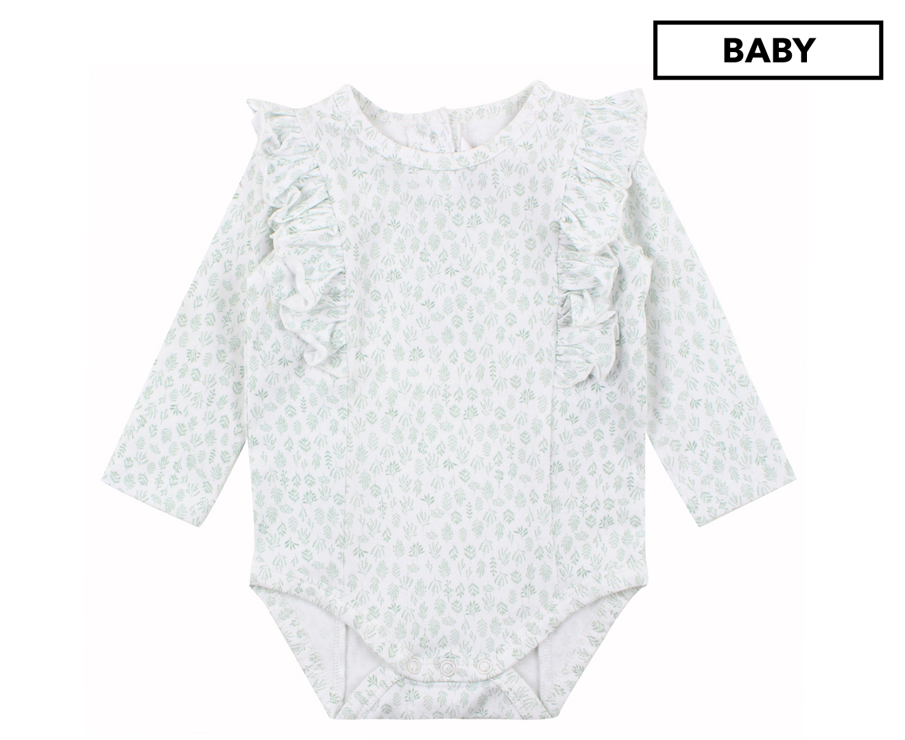 Bébé by Minihaha Baby Girls' Tia Frill Front Bodysuit - Cream | Catch.co.nz