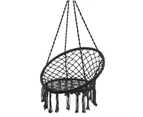 Madrid Macrame Hanging Chair Swing - Black