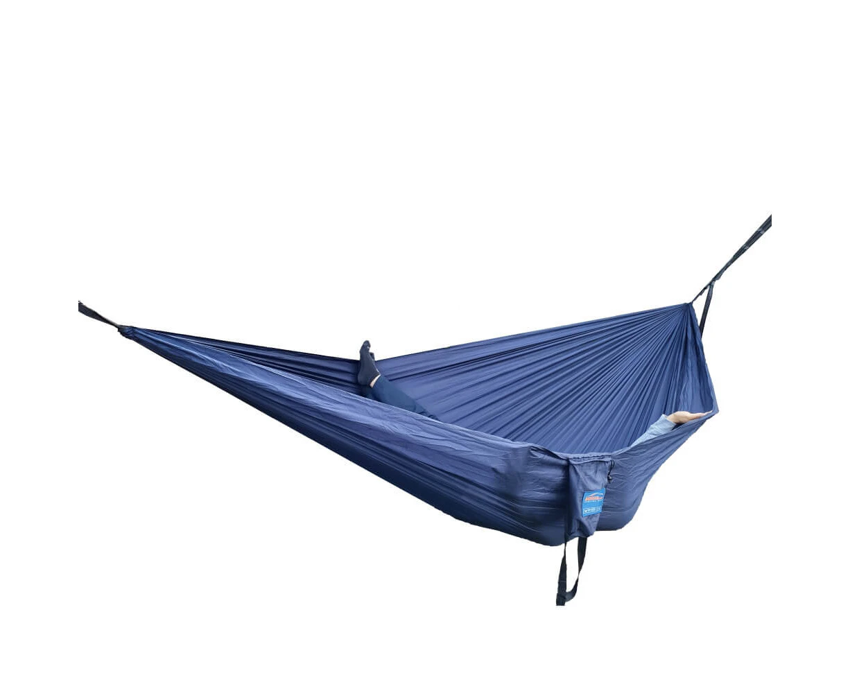 Aussie Land Outdoor Ultra Light Nylon Camping and Hiking Hammock - Navy Blue