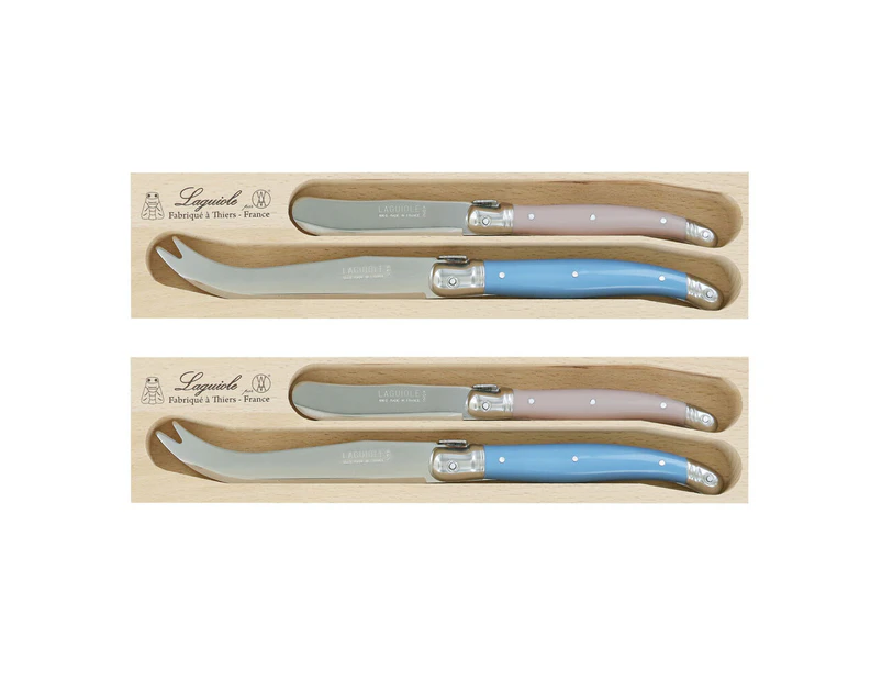 2x 2pc Andre Verdier Debutant Cheese Pate Knife Set Kitchen Knives Cutlery BL PK