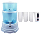 Aimex 16L Benchtop Water Filter- Water Dispenser/Purifier Jug clear with 4 x 8 Stage White Filter Cartridges
