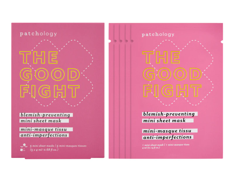 Patchology The Good Fight Blemish-Preventing Mini Sheet Mask 5pk
