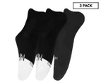 Calvin Klein Women's One Size Combed Cotton Sneaker Liner Socks 3-Pack - Black/Assorted