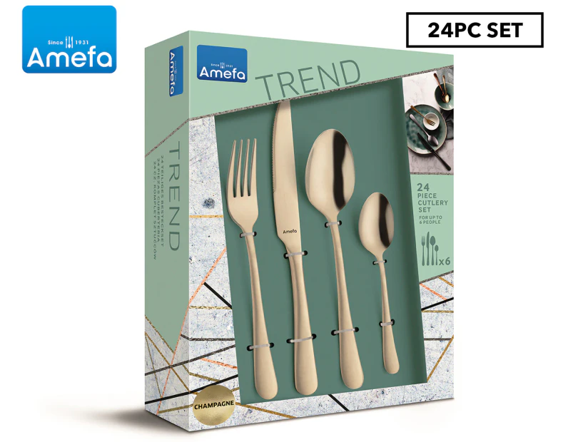 Amefa 24-Piece Austin Cutlery Set - Champagne