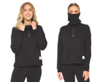 Calvin Klein Women's Funnel Neck Drop Shoulder Pullover - Black
