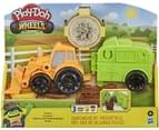 PlayDoh Wheels Tractor Farm Truck with Horse Trailer Mold and 3 PlayDoh tubs of NonToxic Modelling Dough 1