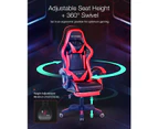 Gaming Chair Ergonomic Office Chair Design 150°Reclining With Detachable Pillows Footrest Home Office Blue