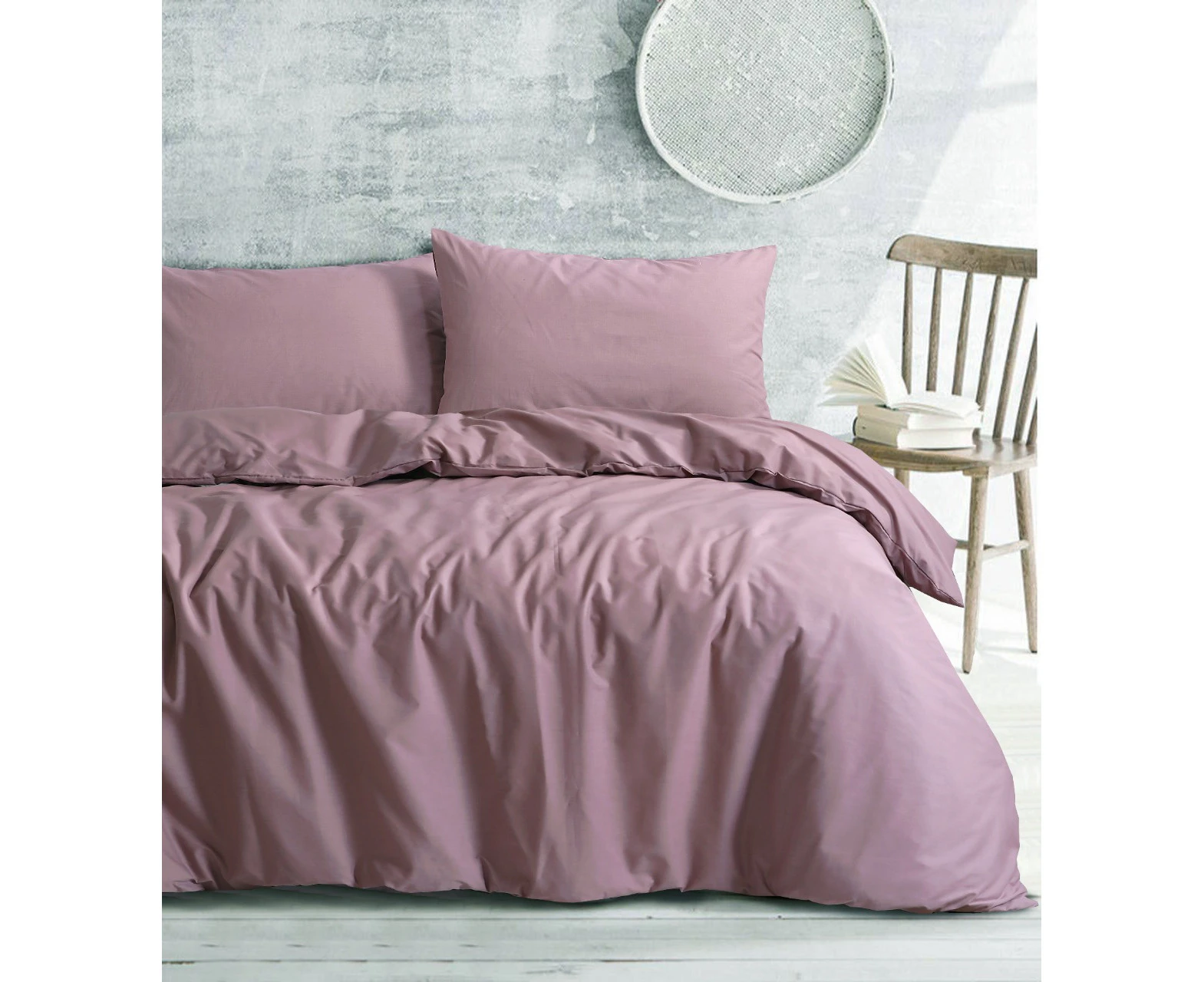 Amsons Dusky Pink Quilt Cover Set