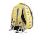 Pet Parrot Carrier Bird Travel Bag Space Capsule Transparent Pet Dog Cat Backpack Yellow
