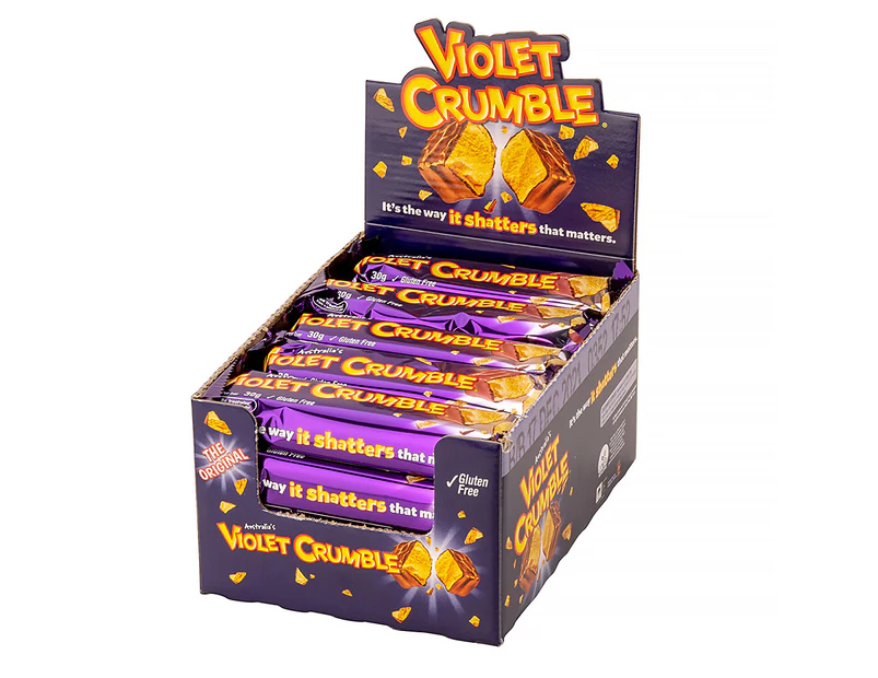 Violet Crumble Milk Choclate Honeycomb bars 30g x20