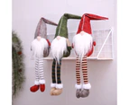 3x Christmas Faceless Doll Santa Long Leg Plush Ornament Xmas Décor Kid Toy Gift
