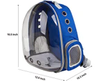PETRIP Cat Backpack Carrier Space Capsule Pet Carrier Airline Approved Travel Carrier-Blue