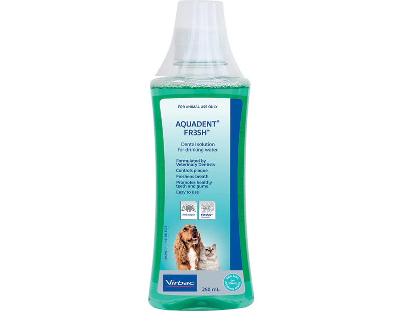 Virbac Aquadent Fresh Water Additive Dental Solution for Dog & Cats 250ml