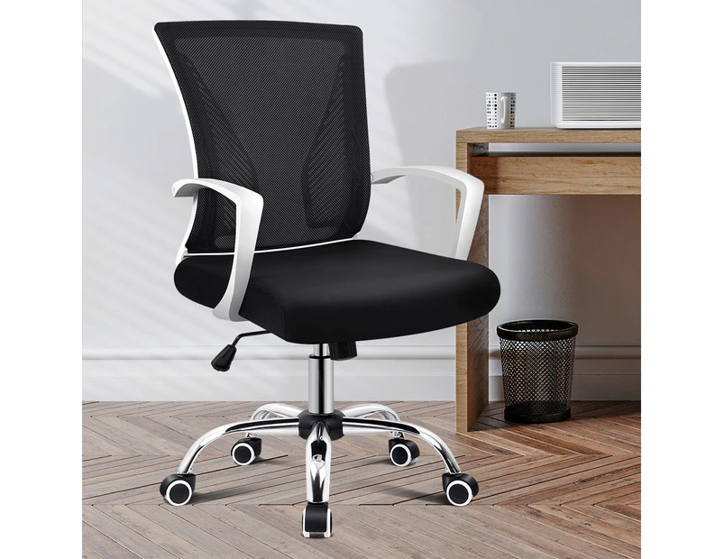 Mesh Office Chair Executive Fabric Seat Gaming Tilt Computer Black