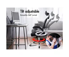 Mesh Office Chair Executive Fabric Seat Black And Grey