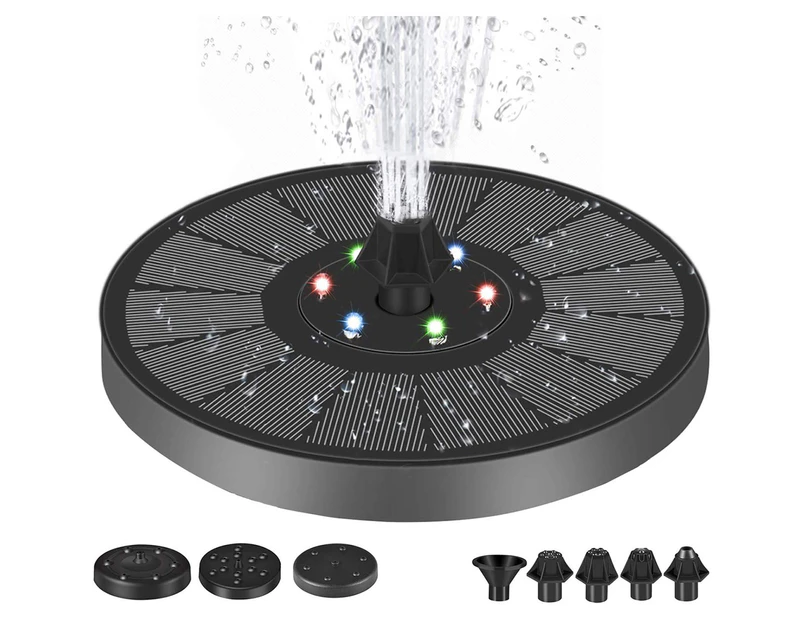 6 LED Solar Powered Floating Pump Water Fountain Pond Pool Garden