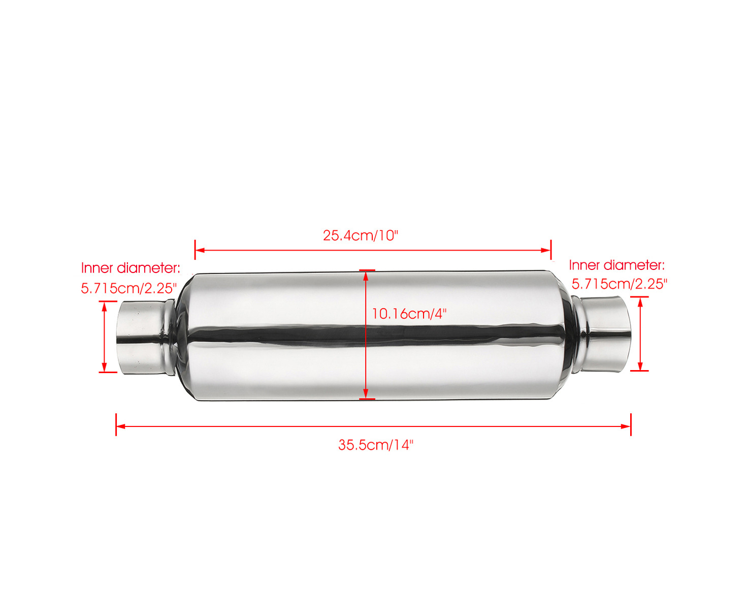 muffler 2.5 inlet 2.25 outlet