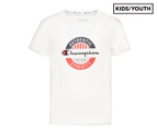 Champion Kids'/Youth Sports Graphic Tee / T-Shirt / Tshirt - Print 9B1 (White)