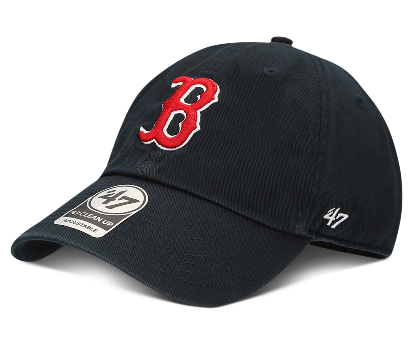 47 Brand Boston Red Sox Clean Up Adjustable Hat - Dark Gray/Red, Unisex,  Adult - MLB Baseball Cap