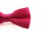 Boys Hot Pink Plain Bow Tie Polyester