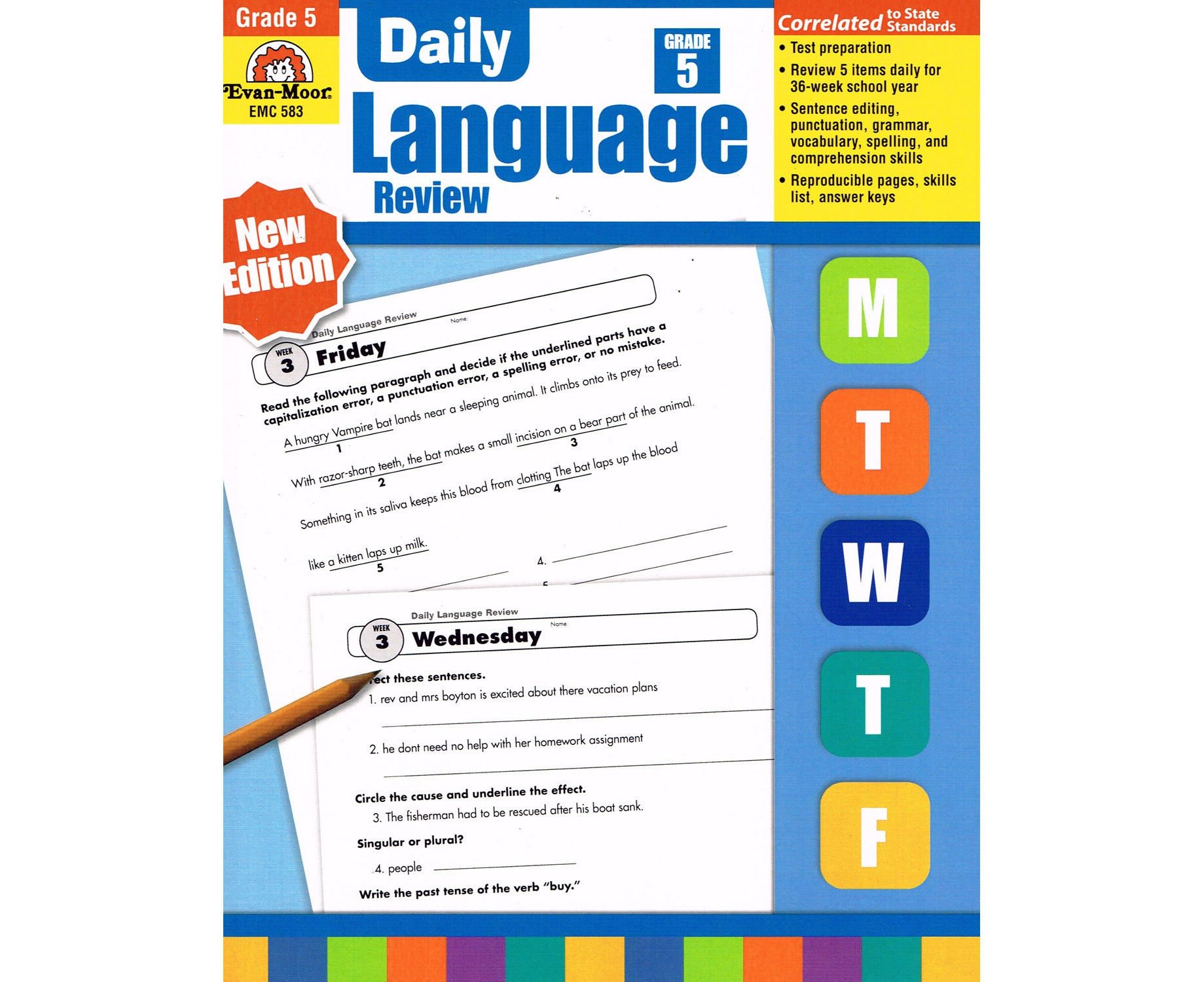 (grade5) - EVAN-MOOR EMC583 DAILY LANGUAGE REVIEW GR. 5 | Catch.com.au