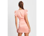BWLDR Women's Leo Mini Dress - Apricot - Mini Dress