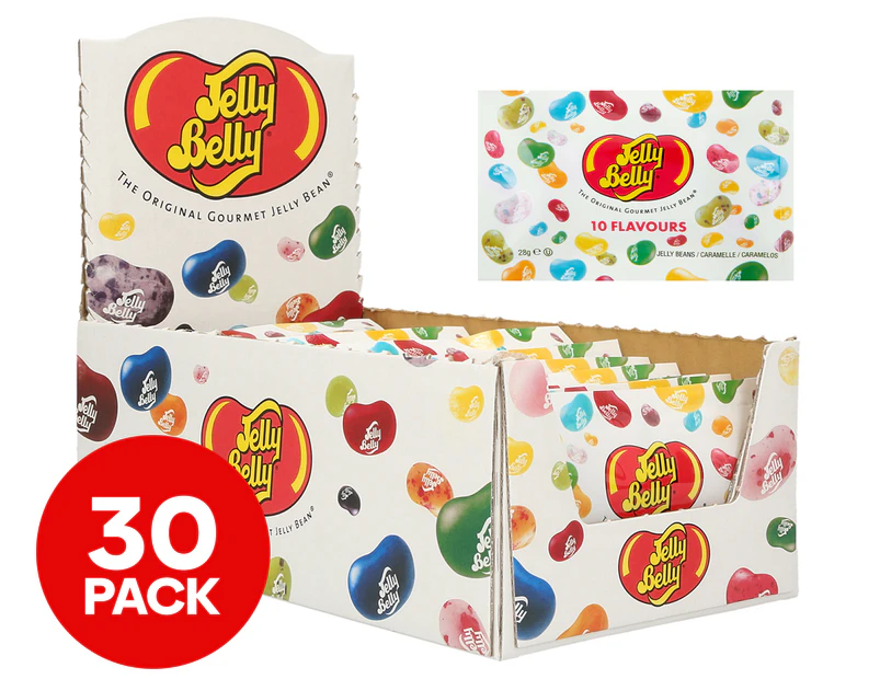 30 x Jelly Belly 10-Flavours Jelly Beans Assorted 28g