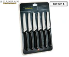 Scanpan 6-Piece Spectrum Steak Knife Set - Silver/Black