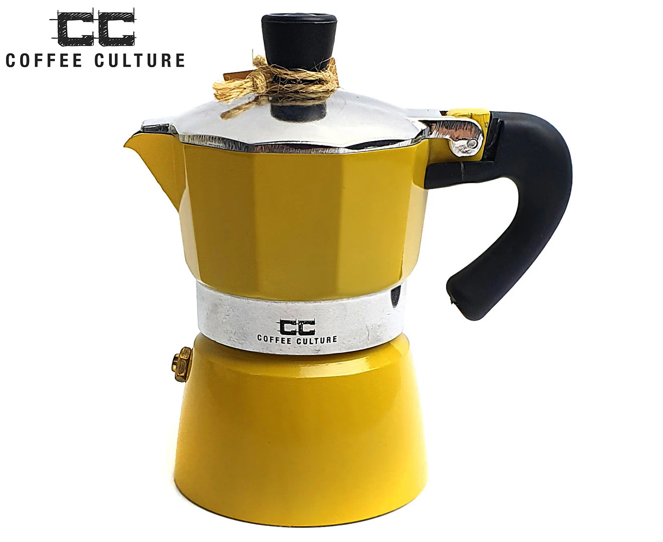 Coffee Culture 1-Cup Stove Top Coffee Maker - Yellow