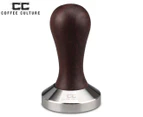 Coffee Culture 53mm Ebony Wood Coffee Tamper - Silver/Natural
