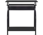 (Black) - Comfort Products Stanton Computer Desk with Pullout Keyboard Tray
