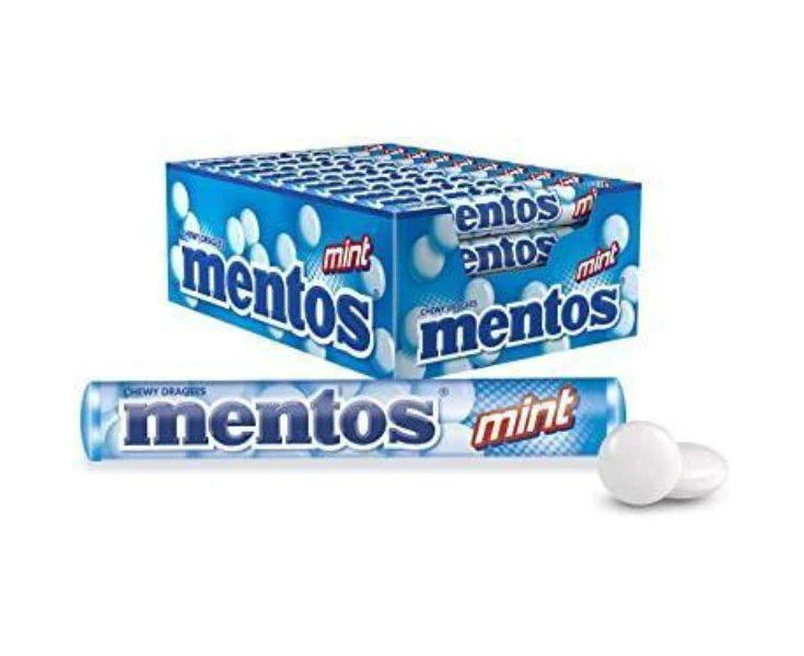 Mentos Mint Blue 40 X 37G Tray 1.67Kg