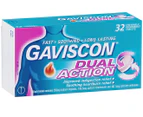 2 x Gaviscon Dual Action Peppermint 32 Tablets