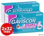 2 x Gaviscon Dual Action Peppermint 32 Tablets 1