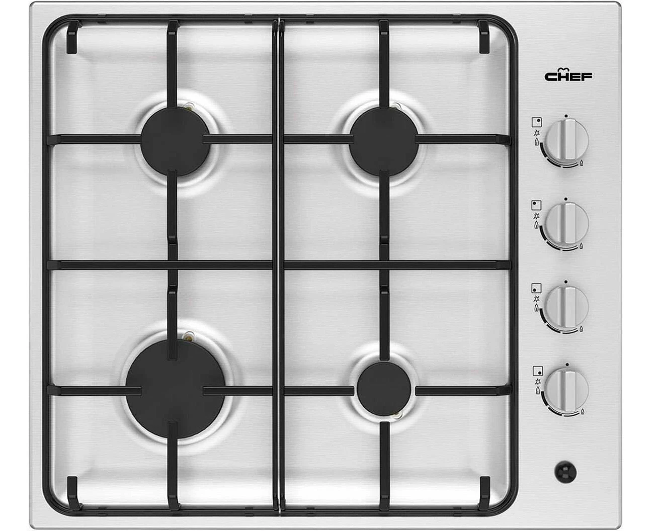 Chef 60cm Stainless Steel Gas Cooktop CHG642SC